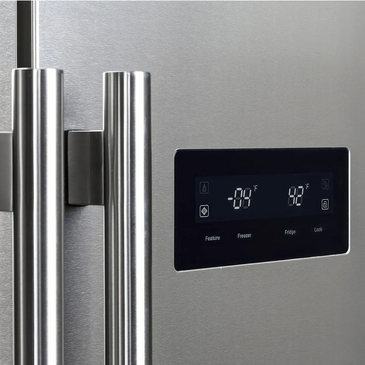FORNO 33-Inch Side-by-Side Refrigerator, 15.6 cu.ft, in Stainless Steel  - FFRBI1805-33SB