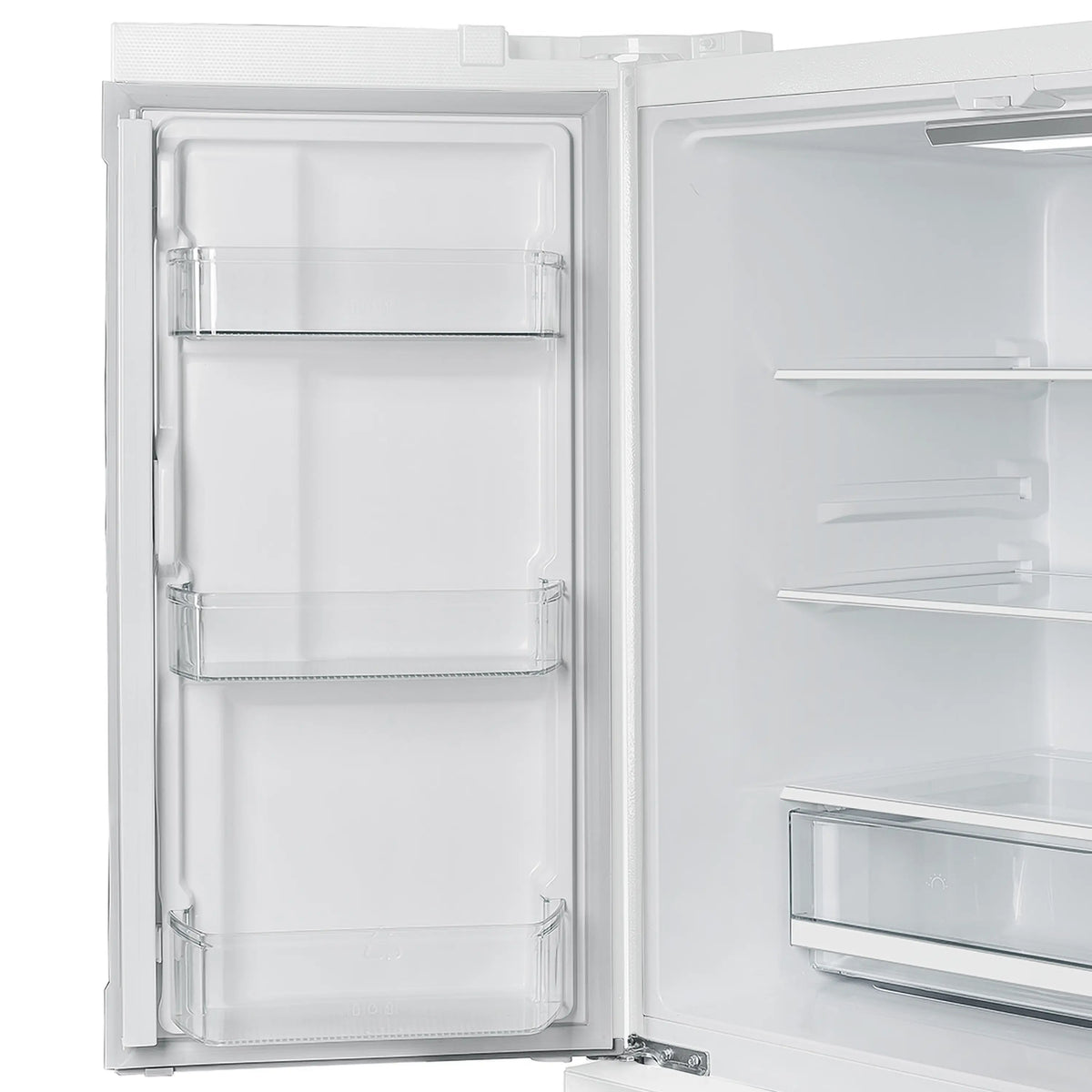 Forno Espresso Moena 36-inch 19.2 Cu.ft French Door Refrigerator in White with Antique Brass Handle  - FFRBI1820-36WHT