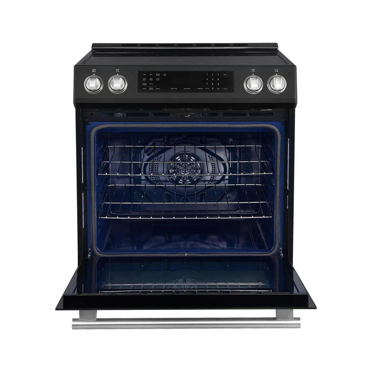 Forno 5-Piece Appliance Package - 30-Inch Induction Range, Under Cabinet Range Hood, French Door Refrigerator, Dishwasher, and 30-Inch Microwave Drawer in Black with Stainless Steel Trim - APR5-905-30BLK-MWD30
