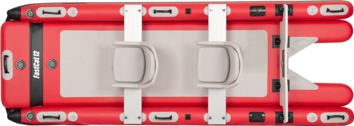 Sea Eagle FASTCAT12K_SWC Catamaran Inflatable Boat Swivel Seat Canopy Package New - FASTCAT12K_SWC