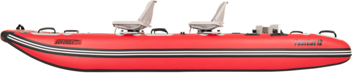 Sea Eagle FASTCAT12K_SWC Catamaran Inflatable Boat Swivel Seat Canopy Package New - FASTCAT12K_SWC