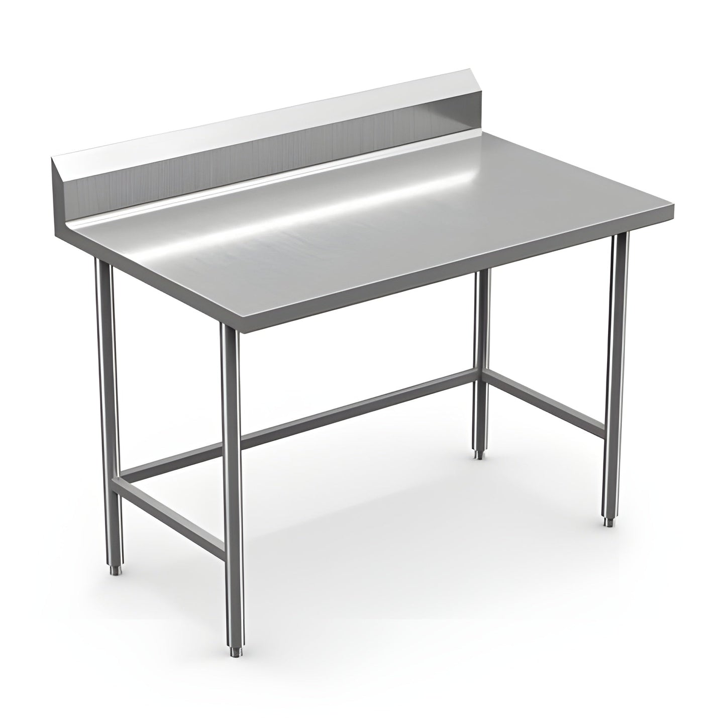 Winholt 30" x 60" All Welded Stainless Steel Knock-Down Table with Backsplash - DTBB-3060-HKD