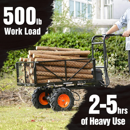 Super Handy GCAO010 Electric Utility Wagon 500 lbs Max Working Capacity 48V 2Ah New Canada Only - GCAO010