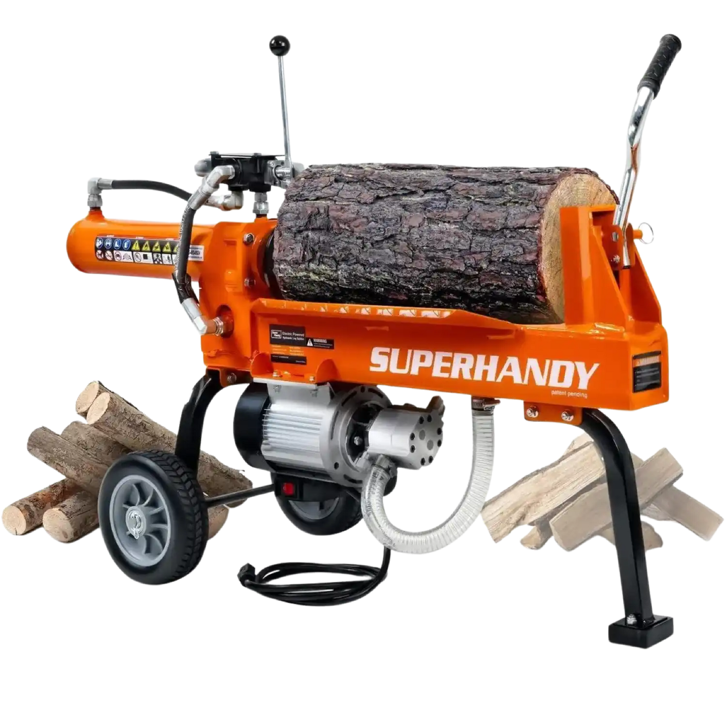 Super Handy GCAO024 Log Splitter 14-Ton Horizontal Portable Electric 120V 15Ah 2.5HP Motor New Canada Only - GCAO024