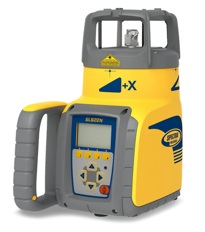 Spectra Precision Dual-Slope Grade Laser Level Kit with Laser Meter, C70 Rod Clamp, Remote Control, 10 Ah NiMH Batteries, Charger - GL622N