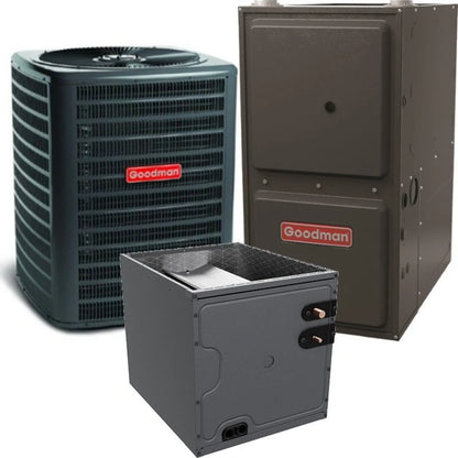 Goodman - 2.5 Ton/40,000 BTU 96% AFUE Gas Furnace and Air Conditioner System - Downflow - 14.3 SEER2 - R32 - CAPTA3026B3