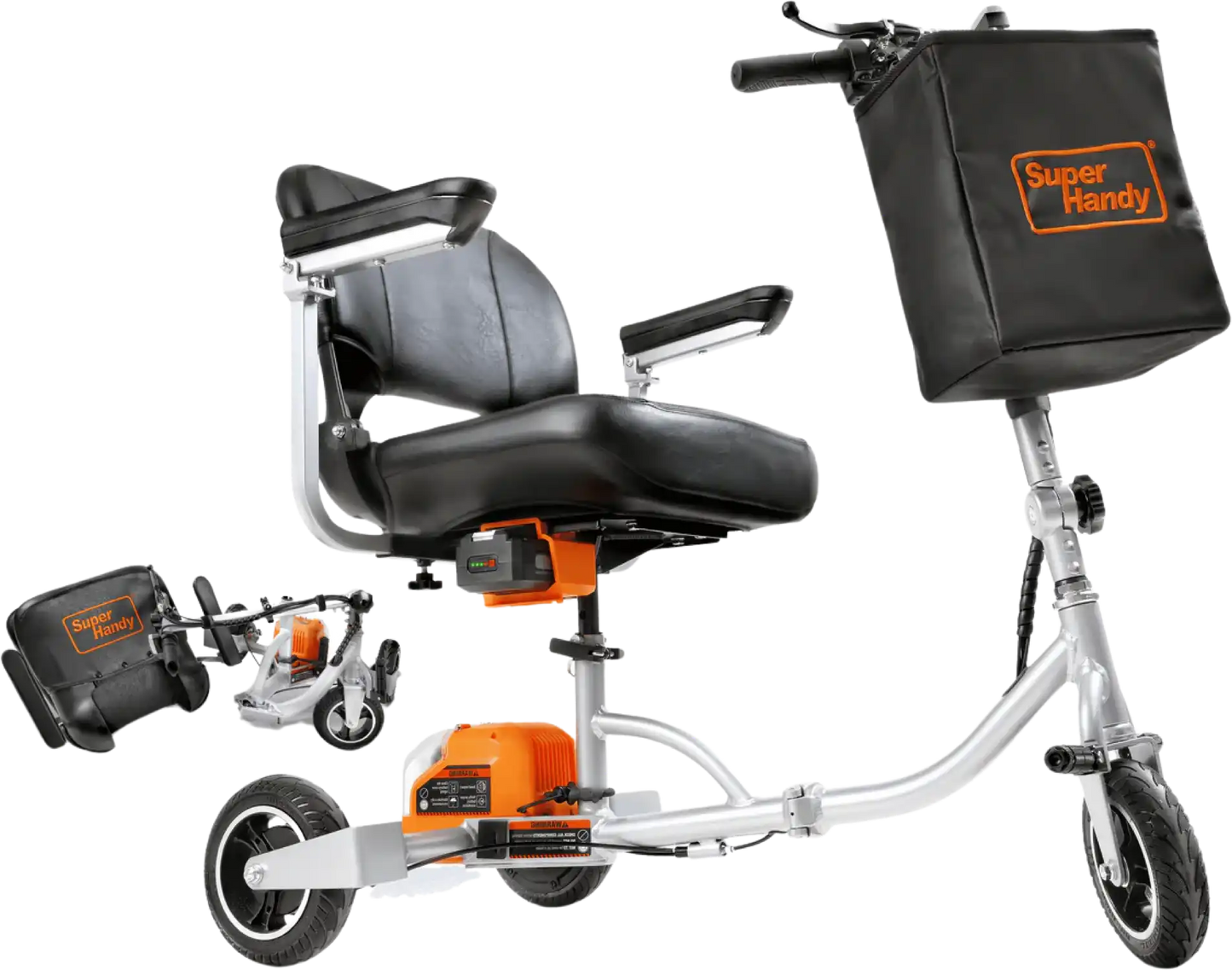 Super Handy GCAT021 Folding Mobility Scooter Plus with 3-Wheels Long Range 48V Brushless Motor and Extra Battery New Canada Only - GCAT021