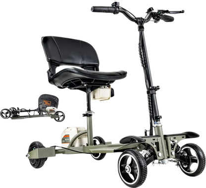 Super Handy GUT164 GUT165 Mobility Scooter 4 Wheel Foldable 48V 2Ah 330 lbs. Capacity 3.7 MPH 6.5 Mile Range New - GUT164