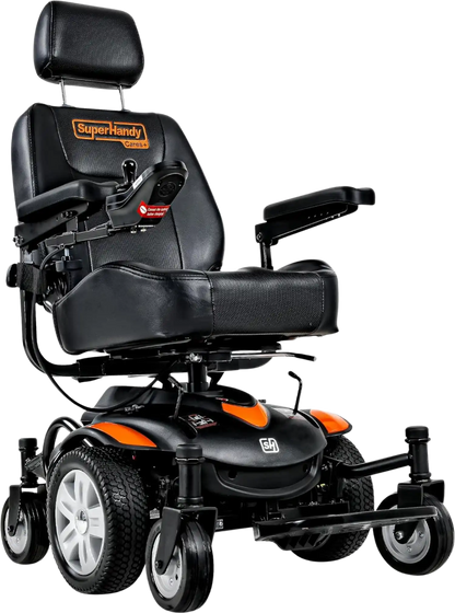 Super Handy GUT171 GoRide CRX Power Wheelchair Mid-Wheel Drive 300 lbs. Capacity 24V 320W 4 MPH 12.8 Mile Range New - GUT171