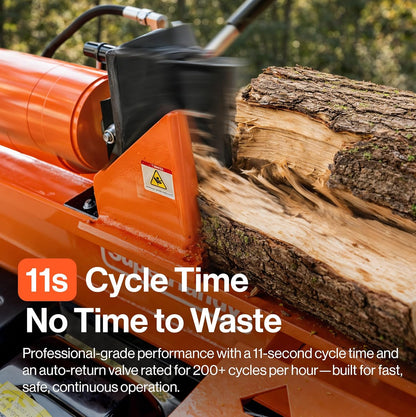 Super Handy GUT199 Log Splitter 27 Ton Full Beam Vertical/Horizontal 223cc Gas Towable New - GUT199