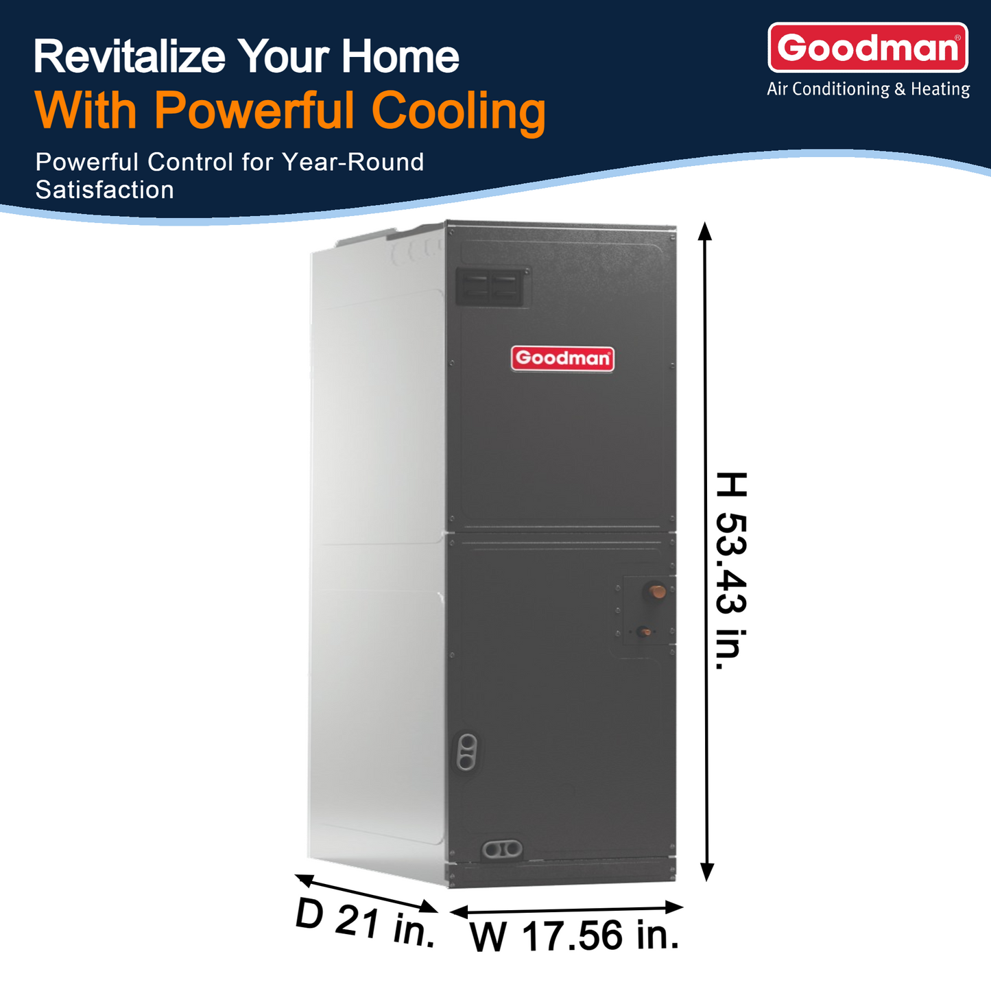 2.5 Ton Air Conditioner System with Outdoor AC Unit and Multi-Positional Air Handler