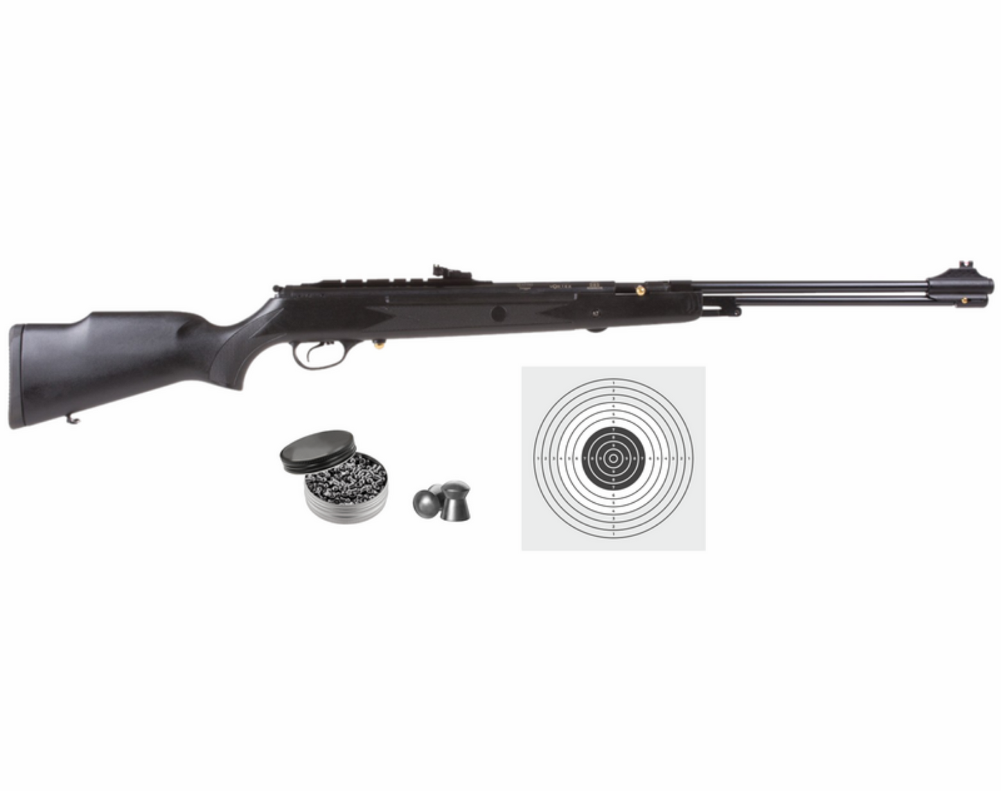 Hatsan Torpedo 105X Vortex .177 Cal Air Rifle with Wearable4U 100x Paper Targets and 500x .177cal Lead Pellets Bundle