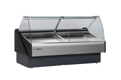 Hydra-Kool  | 52" Wide Remote Curved Glass Seafood Display Case - KFM-SC-50-R