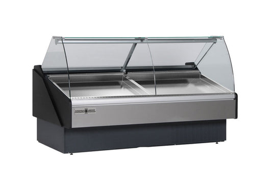 Hydra-Kool  | 101" Wide Self Contained Curved Glass Seafood Display Case - KFM-SC-100-S