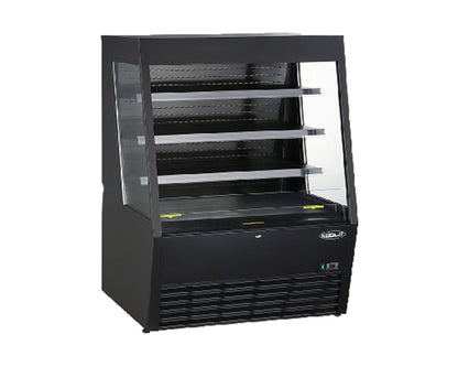 Kool-It " Wide Black Open Display Case - KOM-48XBK