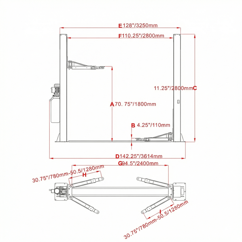 Katool KT-H105 10,000lbs Two Post Lift