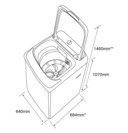 Kleenmaid 12kg Heavy Duty Top Load Washing Machine - LWT1220