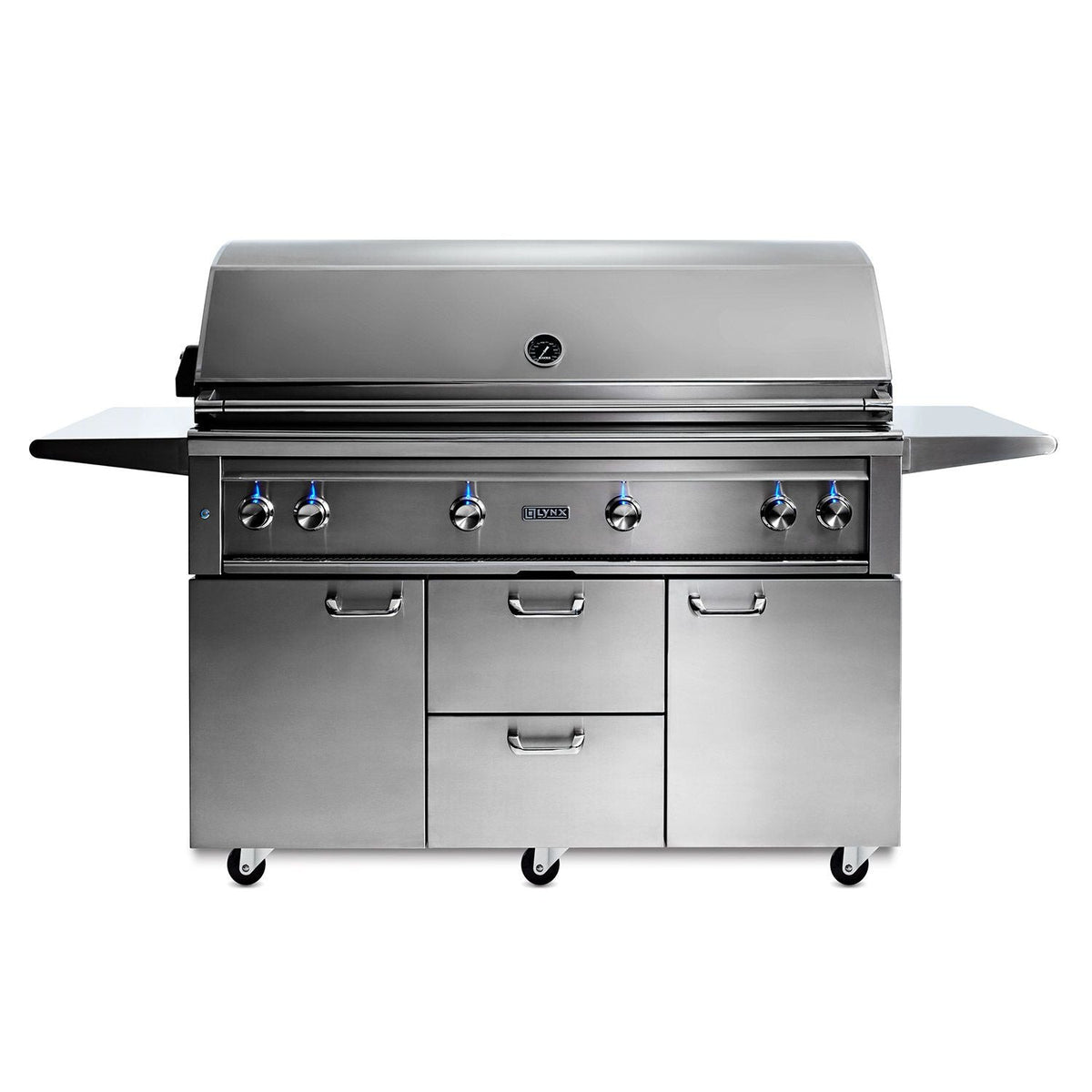 Lynx 54-Inch Professional Gas Grill On Cart with 3 Ceramic & 1 Trident Infrared Burners - L54TRF-LP/NG