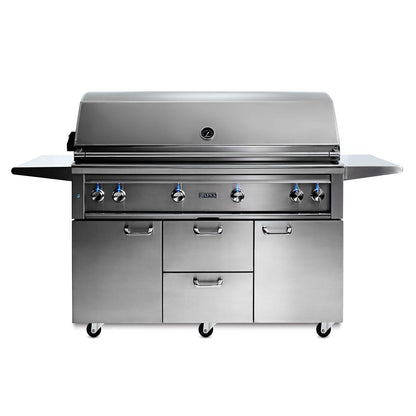 Lynx 54-Inch Professional Gas Grill On Cart with 3 Ceramic & 1 Trident Infrared Burners - L54TRF-LP/NG