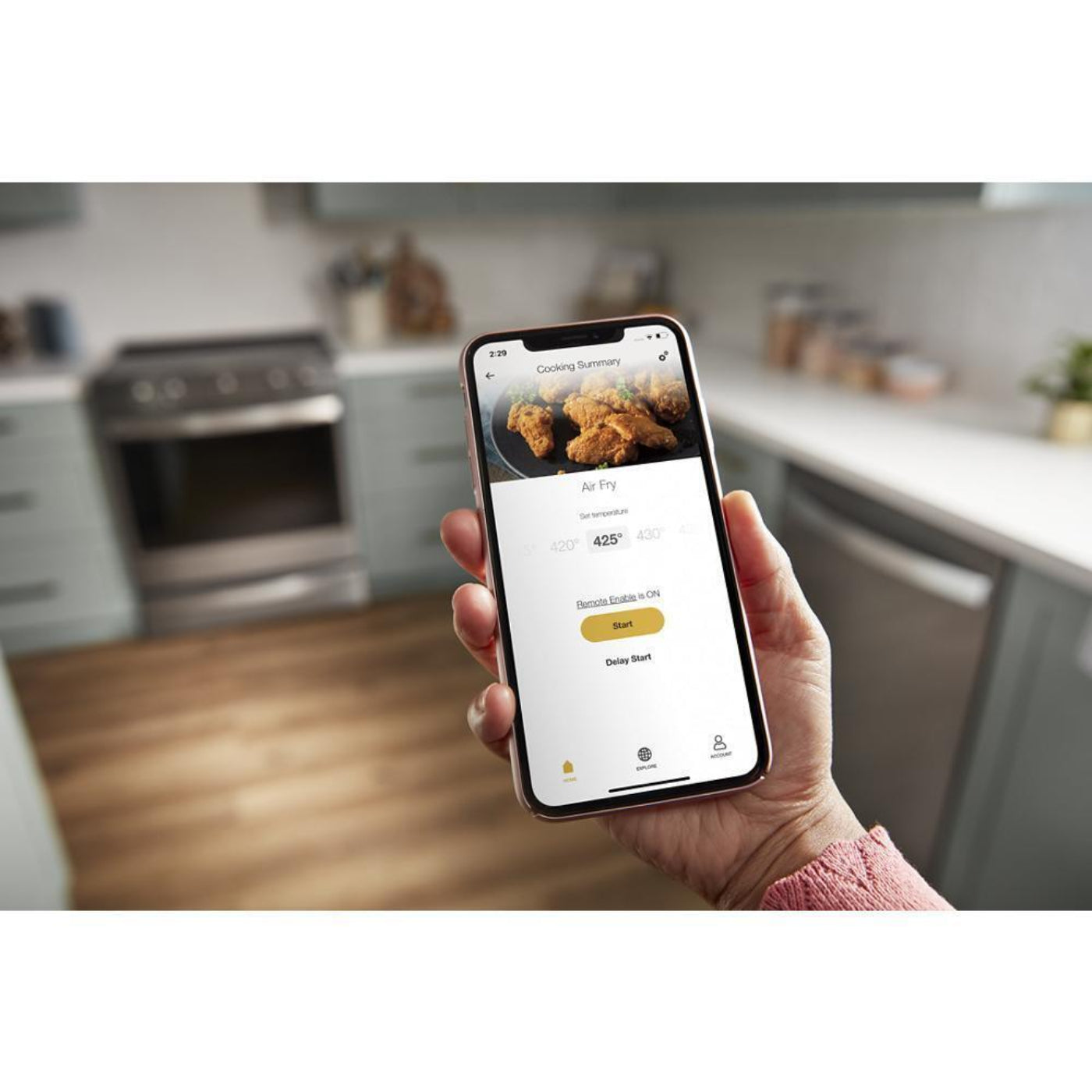 WHIRLPOOL 5.8 cu. ft. Smart Slide-in Gas Range with Air Fry, when Connected White - WEG750H0HW