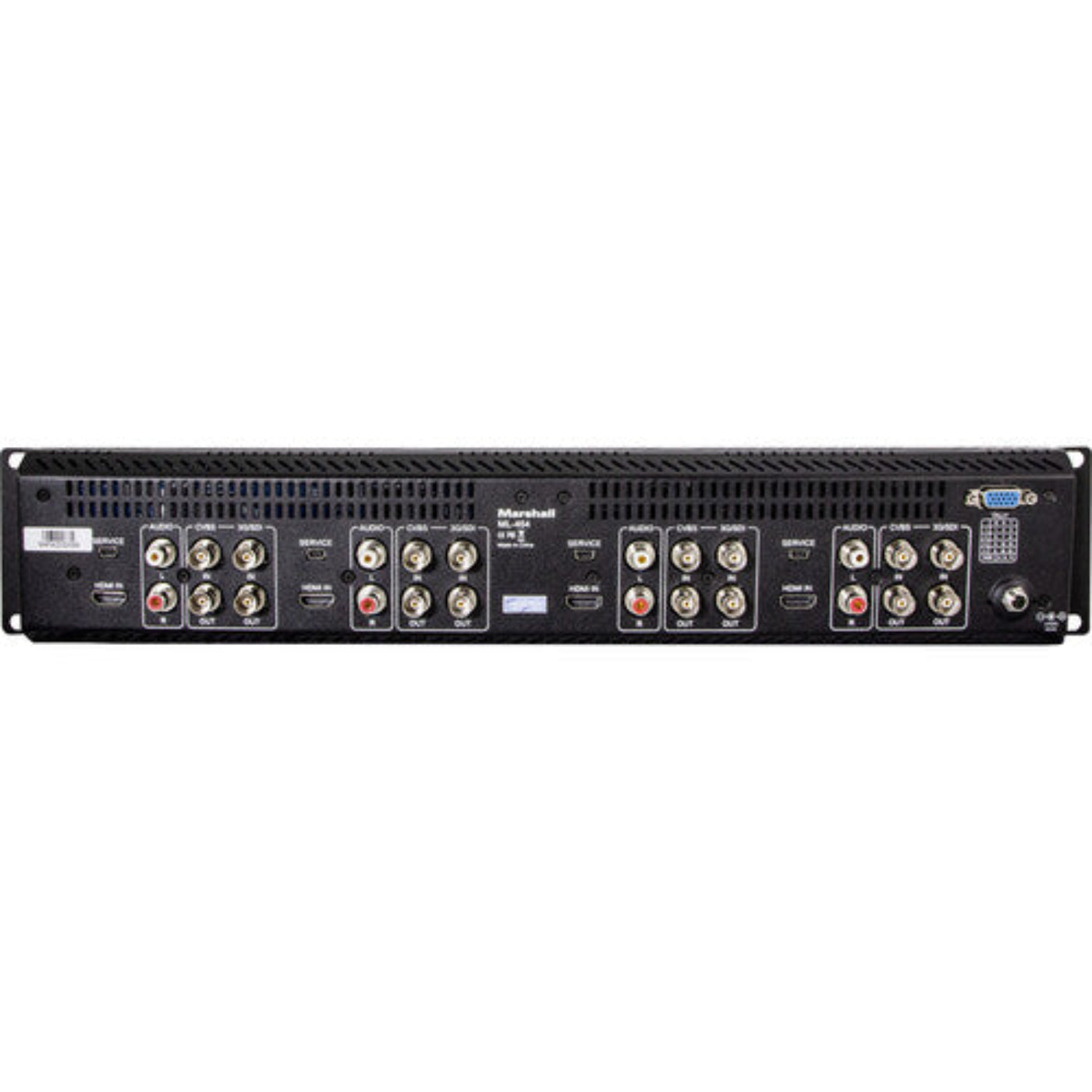 Marshall Electronics Quad 4.5" Rack-Mountable Monitor Unit with 3G-SDI, HDMI & Composite (2 RU) - ML454V2