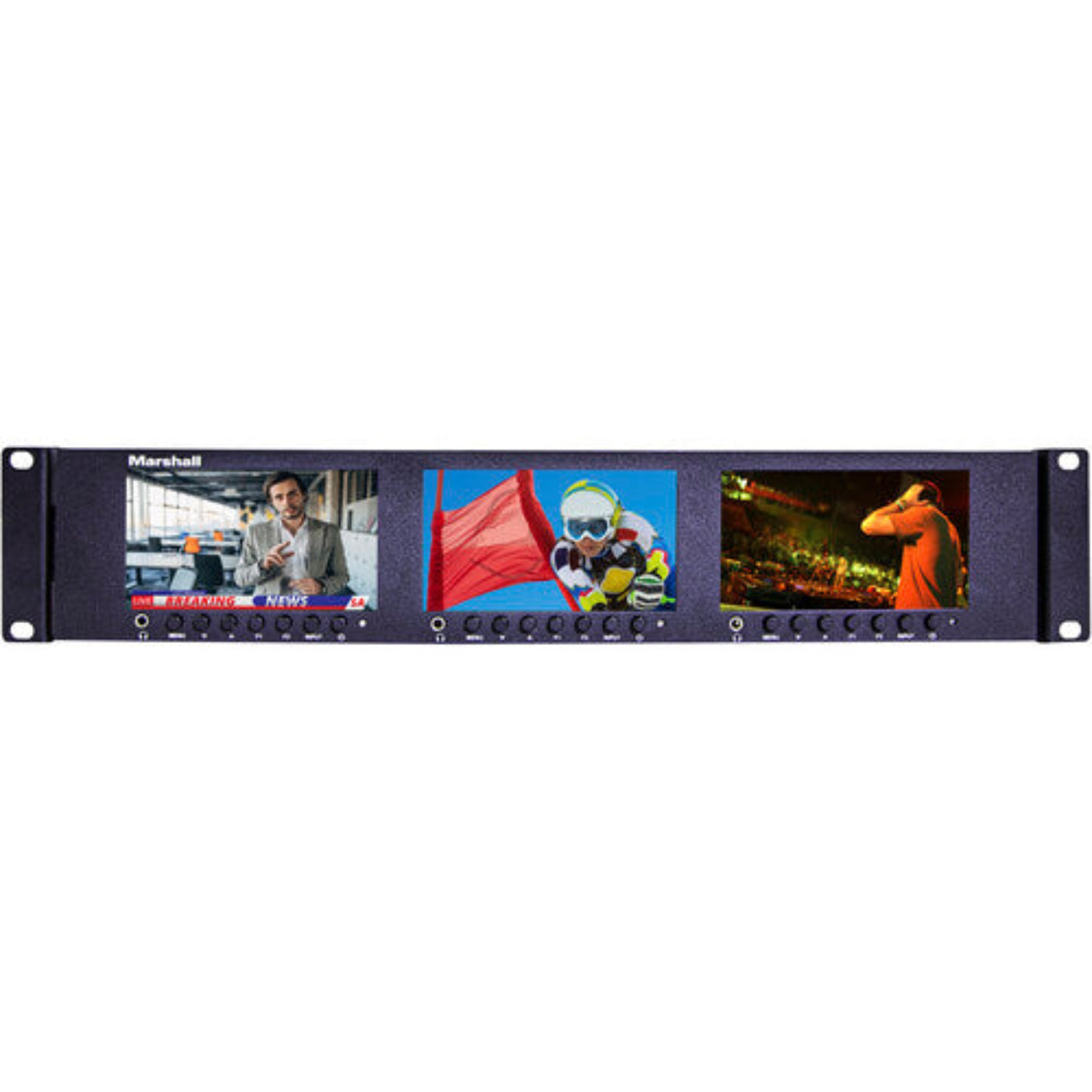 Marshall Electronics  Triple 5" Rackmount LCD Monitor (2 RU) - ML-503