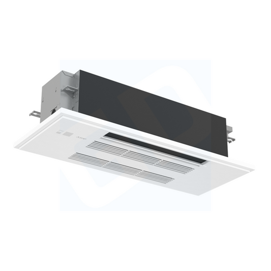 Mitsubishi MLZ-KX09NL 9,000 BTU One-Way Ceiling Cassette Indoor Unit (w/ Grille) - R454B - MLZKX09NL