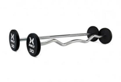 Johnson Health Tech XULT Urethane Straight Barbells - XULT Urethane Straight Barbell, Black Plus, 90 lb. - XT-090URE-BBST-P