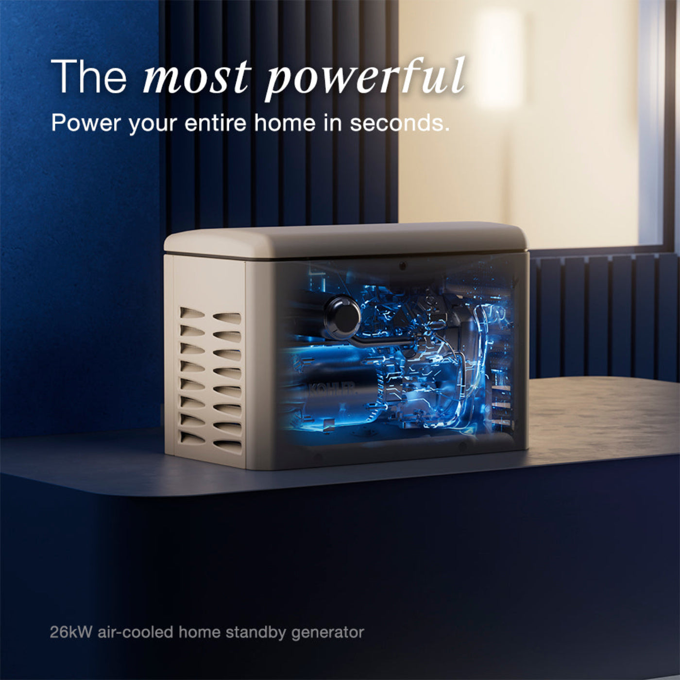 Kohler  Standby Generator 26KW 120/240V Single Phase 200A Automatic Transfer Switch and App Connect Scratch and Dent - 26RCAL-200SELS-SD