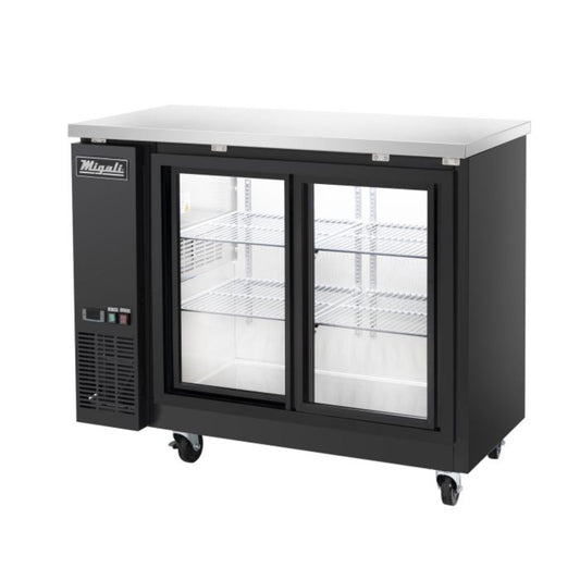 Migali C-BB48SG-HC 2 Sliding Glass Door 48" Back Bar Refrigerator - C-BB48SG-HC