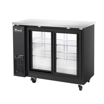 Migali C-BB48SG-HC 2 Sliding Glass Door 48" Back Bar Refrigerator - C-BB48SG-HC