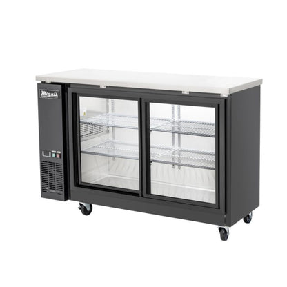 Migali C-BB60SG-HC 2 Sliding Glass Door 60" Back Bar Refrigerator - C-BB60SG-HC