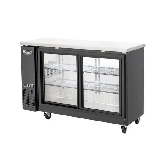 Migali C-BB60SG-HC 2 Sliding Glass Door 60" Back Bar Refrigerator - C-BB60SG-HC