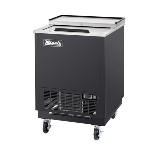 Migali C-GF25-HC 26" One Slide Lid Glass Froster Freezer 4.1 Cu. Ft. - C-GF25-HC