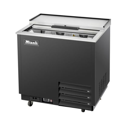 Migali C-GF36-HC 36" One Slide Lid Glass Froster Freezer 8.5 Cu. Ft. - C-GF36-HC