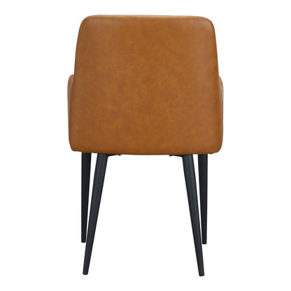 Moe's Home Collection Set of Two Cantana Dining Chair Tawny Vegan Leather ER-2040-40