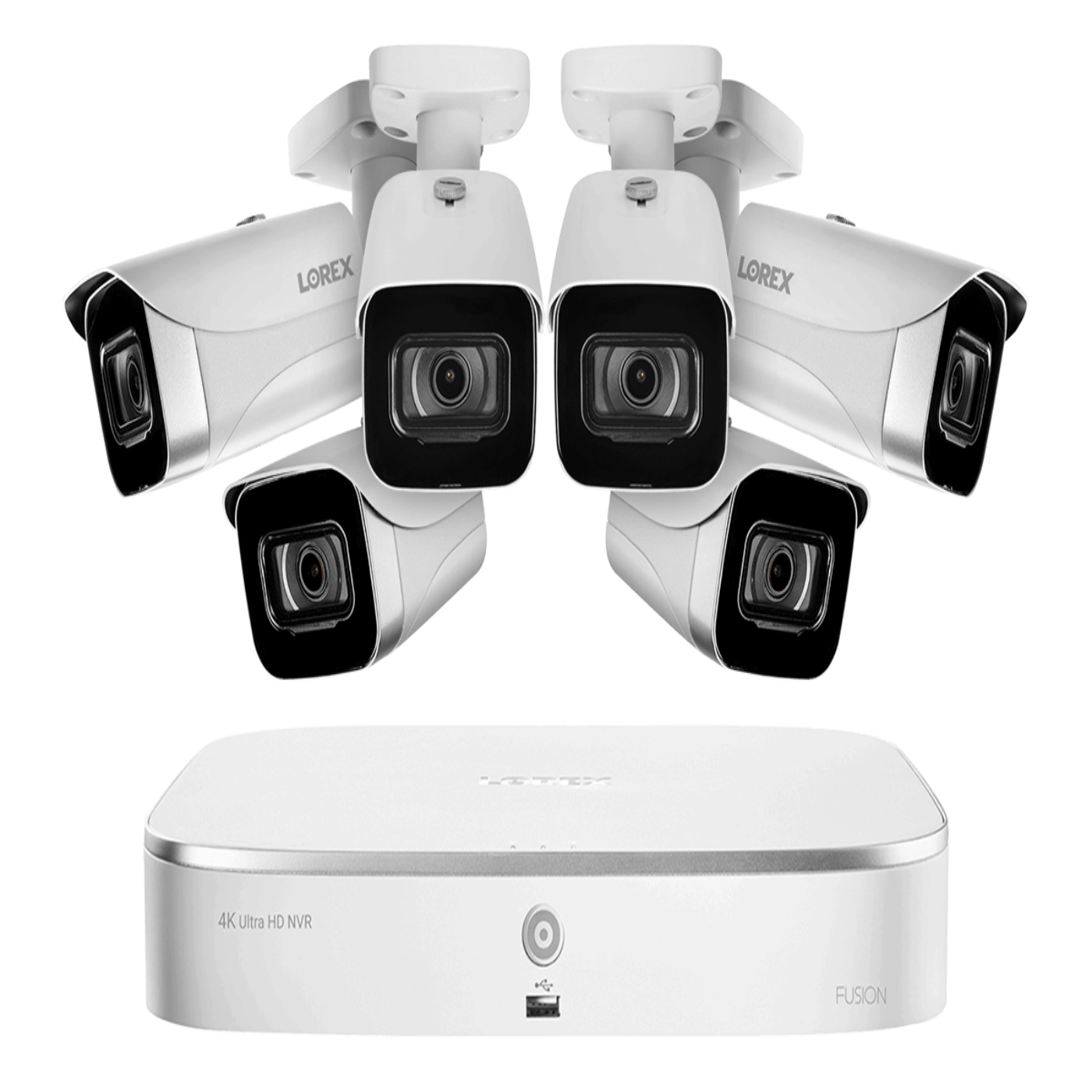 Lorex 6 Camera 8 Channel 4K 2TB 8MP IP Security Surveillance System New - N4K2-86WB