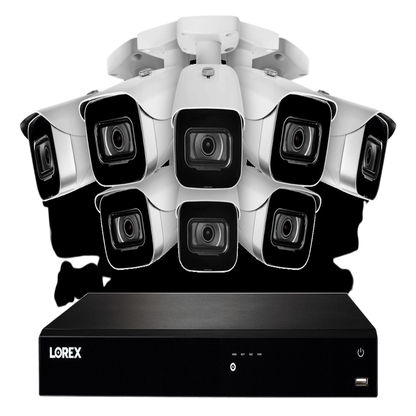LorexLorex 16-Channel Fusion NVR System with Eight 4K (8MP) IP Cameras Security Surveillance System New - N4K3-168WB