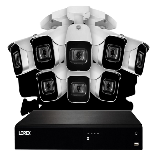LorexLorex 16-Channel Fusion NVR System with Eight 4K (8MP) IP Cameras Security Surveillance System New - N4K3-168WB