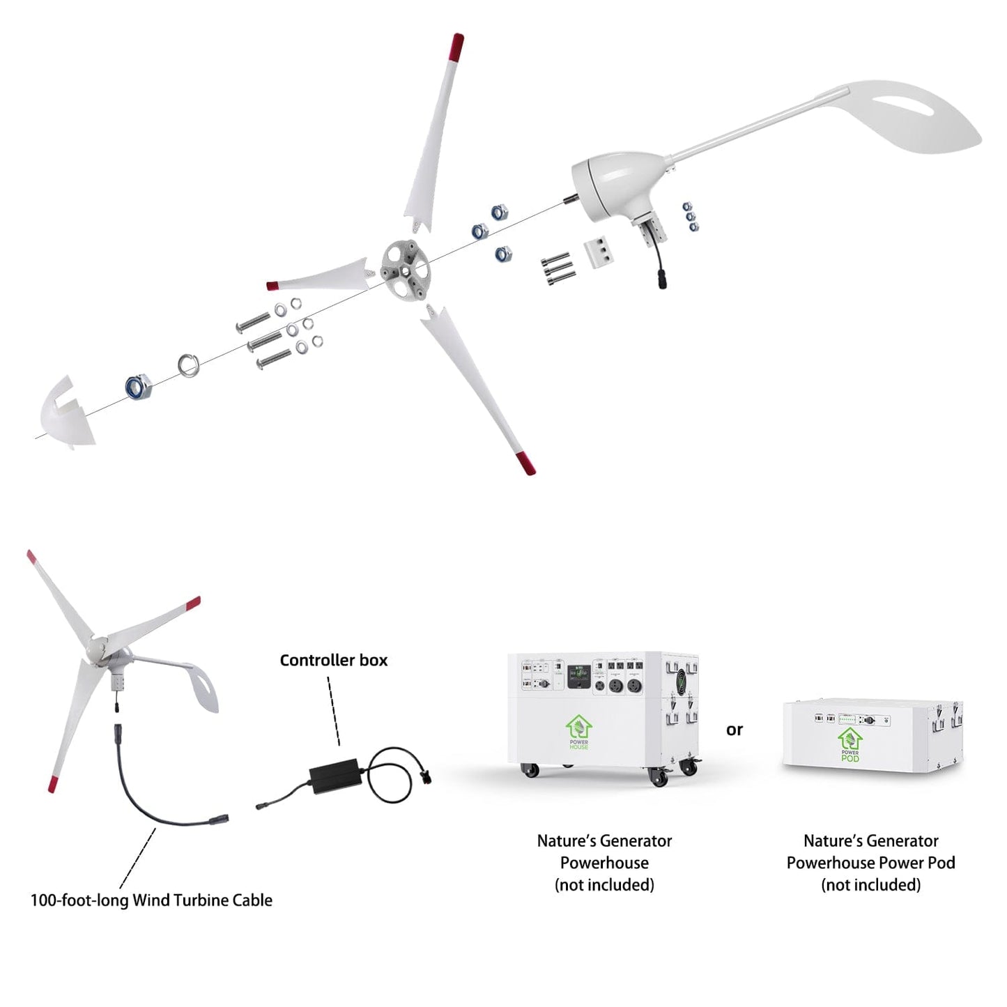 Nature's Generator Powerhouse Wind Turbine - Backyard Provider