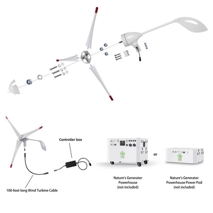Nature's Generator Powerhouse Wind Turbine - Backyard Provider