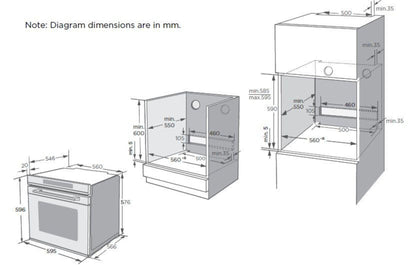 Kleenmaid 60cm Multifunction Oven - OMF6040X