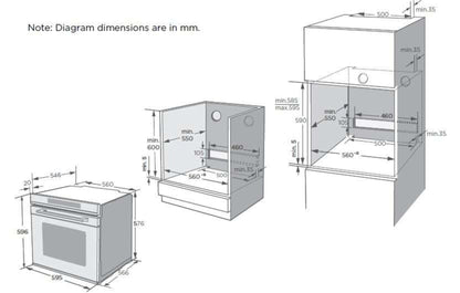 Kleenmaid OMF6040K 60cm Multifunction Oven - OMF6040K