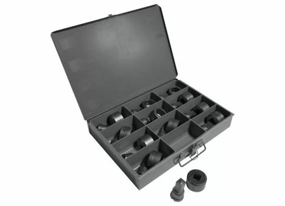 EDWARDS 12 PC. Square Punch & Die Set w/ Storage Case - ED9-PD1260