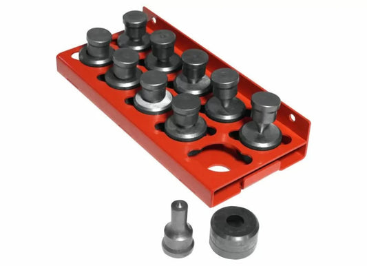 EDWARDS 10 PC. Round Punch & Die Set w/ Punch & Die Tray - ED9-PD1500