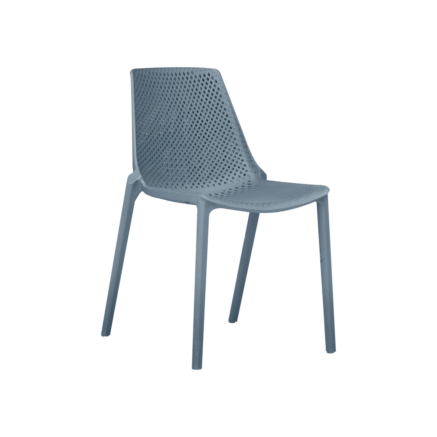 Midtown Concept Valencia White Stacking Indoor Dining Chair - 4PC - PLI VALEN_SIDE_WHT