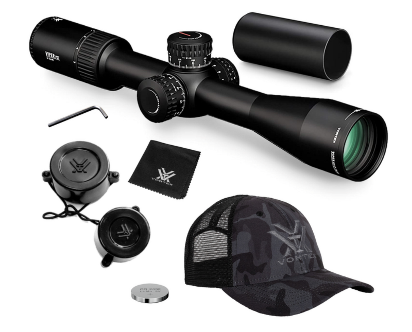 Vortex Optics Viper PST Gen II 3-15x44 FFP Riflescope  (MRAD) Reticle, 30 mm Tube with Rings - EBR-7C