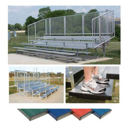 Bleacher  4 Row Powder Coated Low Rise Aluminum