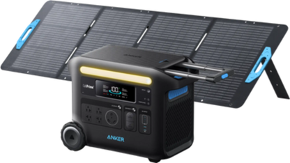 Anker SOLIX F2600 Power Station 2560Wh 2400W with 200W Solar Panel Manufacturer RFB -  B1781111-F2