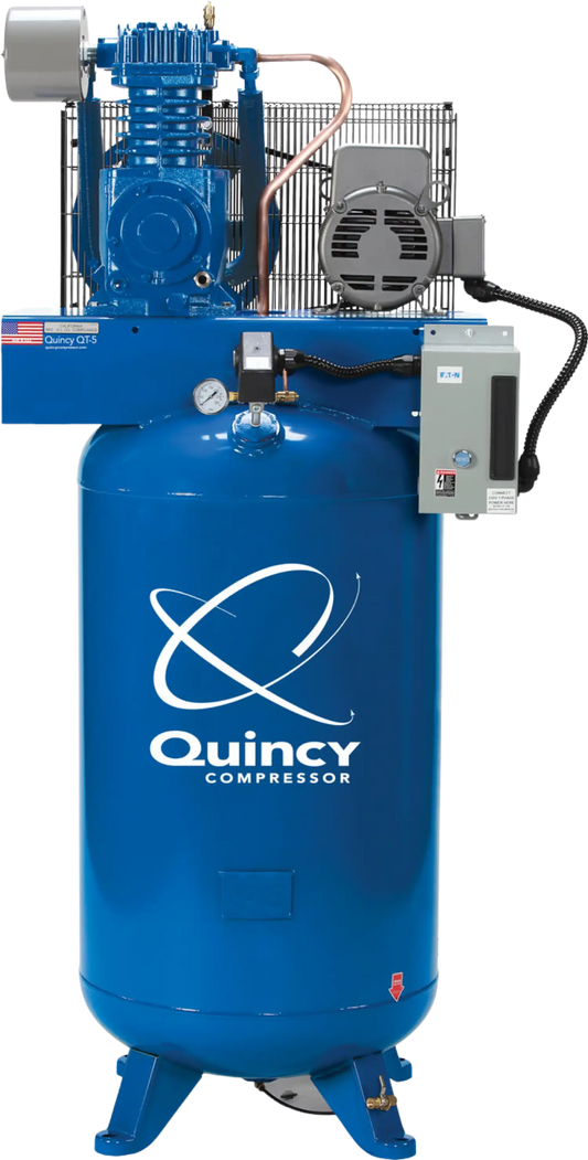 Quincy QT-5 Pro Air Compressor 5 HP 80 Gallon Two Stage Single Phase 230V New - 2020040701
